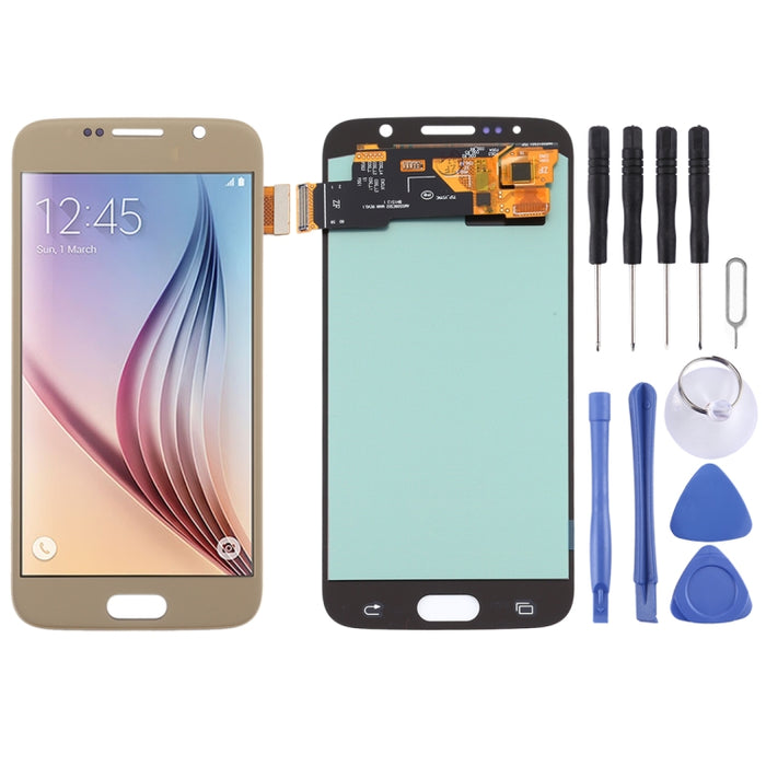 Pantalla LCD de material OLED y ensamblaje completo del digitalizador para Samsung Galaxy S6