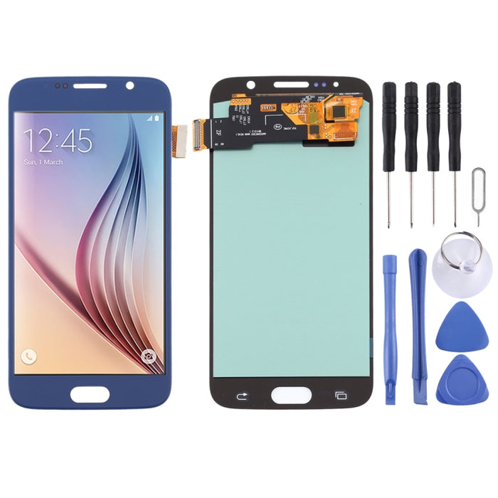 Pantalla LCD de material OLED y ensamblaje completo del digitalizador para Samsung Galaxy S6