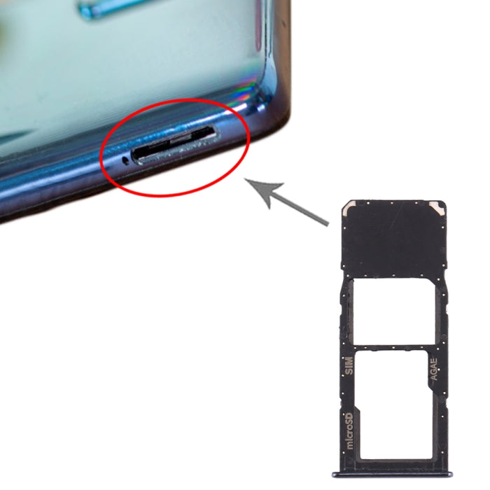 Para Samsung Galaxy A71 / A715 Bandeja Tarjeta SIM + Bandeja Tarjeta Micro SD