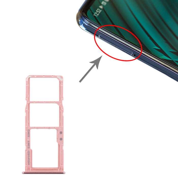 Para Samsung Galaxy A51 / A515 Bandeja de tarjeta SIM + Bandeja de tarjeta SIM + Bandeja de tarjeta Micro SD