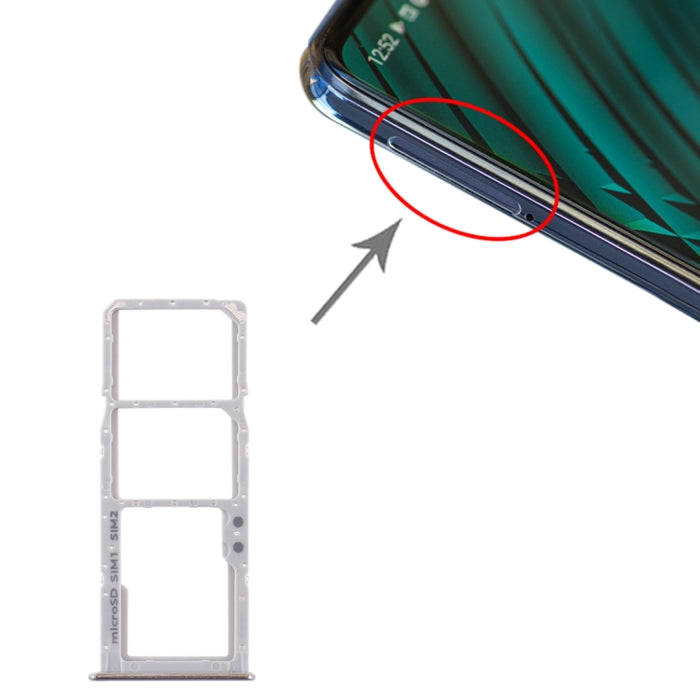 Para Samsung Galaxy A51 / A515 Bandeja de tarjeta SIM + Bandeja de tarjeta SIM + Bandeja de tarjeta Micro SD