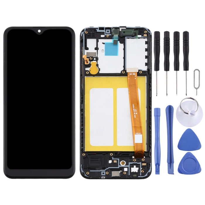 Pantalla LCD de material TFT y ensamblaje completo del digitalizador con marco para Samsung Galaxy A10e