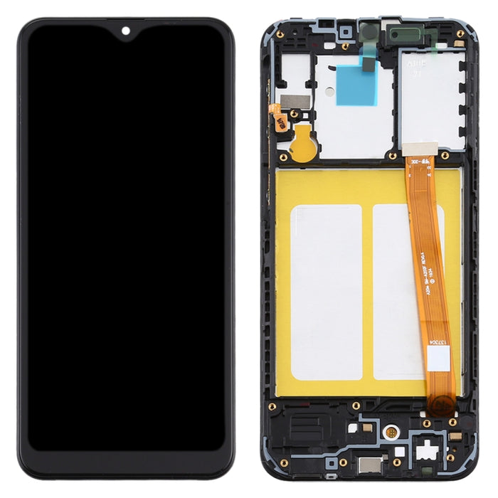 Pantalla LCD de material TFT y ensamblaje completo del digitalizador con marco para Samsung Galaxy A10e