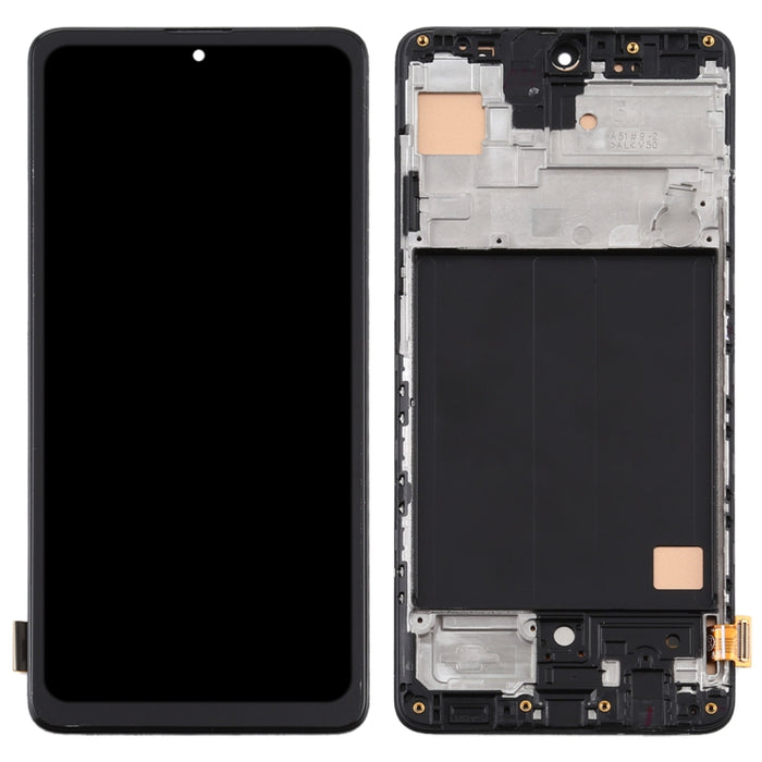 Pantalla LCD de material TFT y ensamblaje completo del digitalizador con marco para Samsung Galaxy A51 4G
