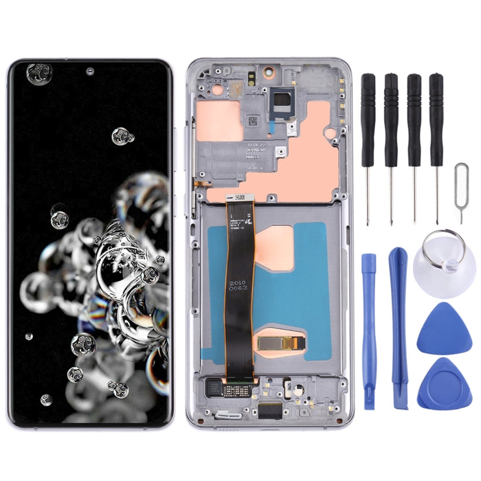 Pantalla LCD Original y Montaje Completo del Digitalizador con Marco para Samsung Galaxy S20 Ultra 4G/S20 Ultra 5G