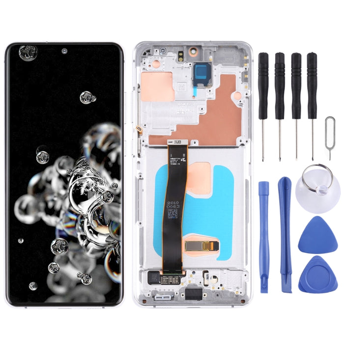 Pantalla LCD Original y Montaje Completo del Digitalizador con Marco para Samsung Galaxy S20 Ultra 4G/S20 Ultra 5G