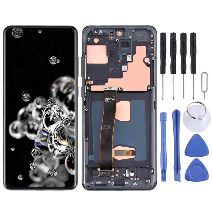 Pantalla LCD Original y Montaje Completo del Digitalizador con Marco para Samsung Galaxy S20 Ultra 4G/S20 Ultra 5G