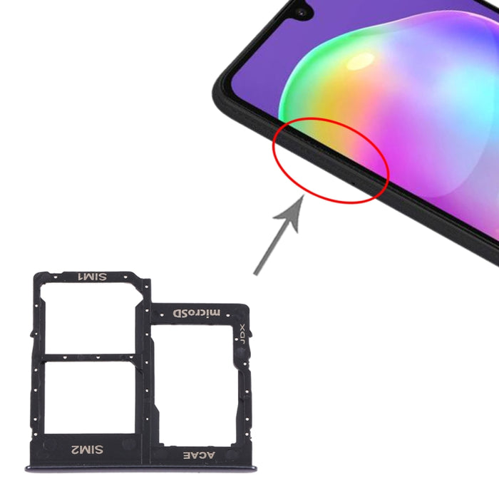 Para Samsung Galaxy A315 / A31 Bandeja de tarjeta SIM + Bandeja de tarjeta SIM + Bandeja de tarjeta Micro SD