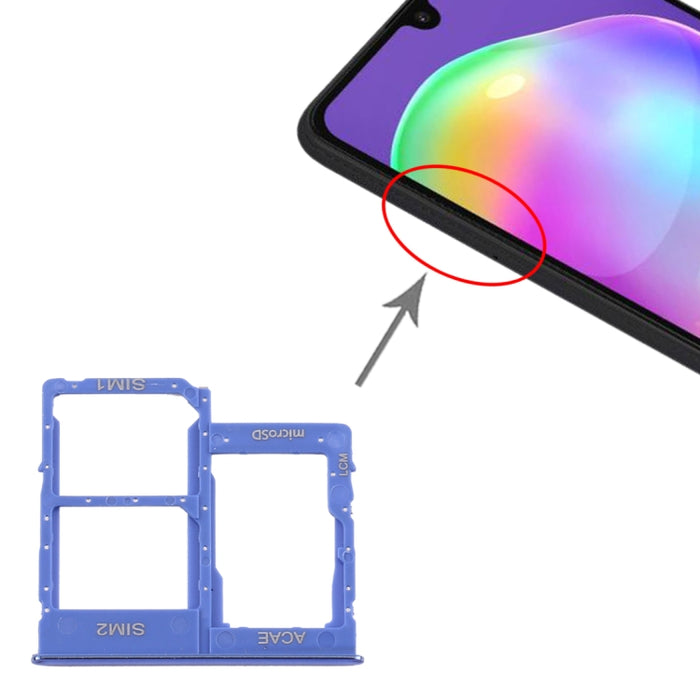 Para Samsung Galaxy A315 / A31 Bandeja de tarjeta SIM + Bandeja de tarjeta SIM + Bandeja de tarjeta Micro SD