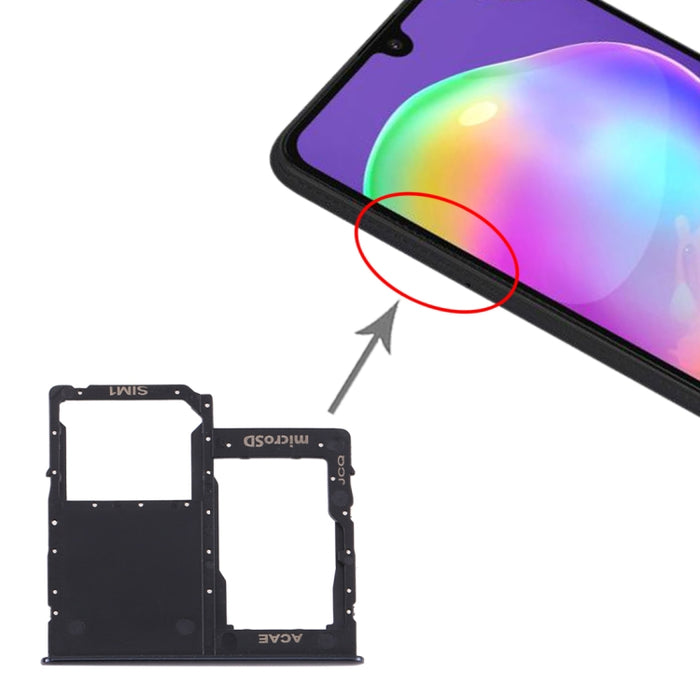 Para Samsung Galaxy A31 Bandeja Tarjeta SIM + Bandeja Tarjeta Micro SD