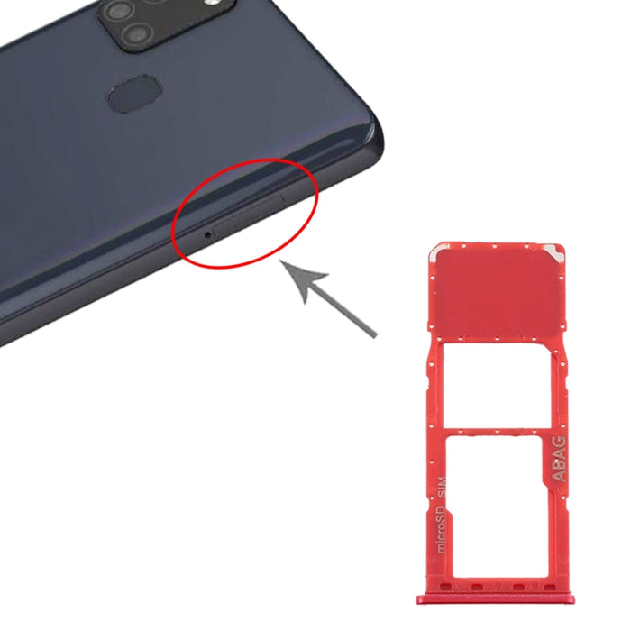 Para Samsung Galaxy A21s Bandeja Tarjeta SIM + Bandeja Tarjeta Micro SD