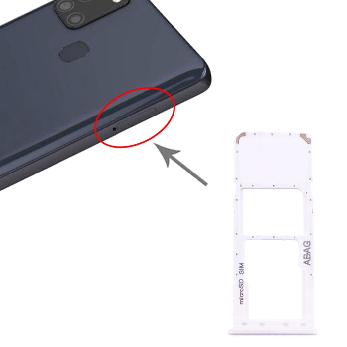 Para Samsung Galaxy A21s Bandeja Tarjeta SIM + Bandeja Tarjeta Micro SD