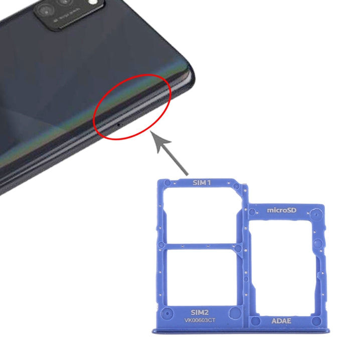 Para Samsung Galaxy A41 / A415 Bandeja Tarjeta SIM + Bandeja Tarjeta SIM + Bandeja Tarjeta Micro SD