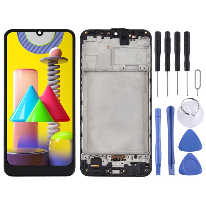 Pantalla LCD de material TFT y ensamblaje completo del digitalizador con marco para Samsung Galaxy M31 / Galaxy M31 Prime