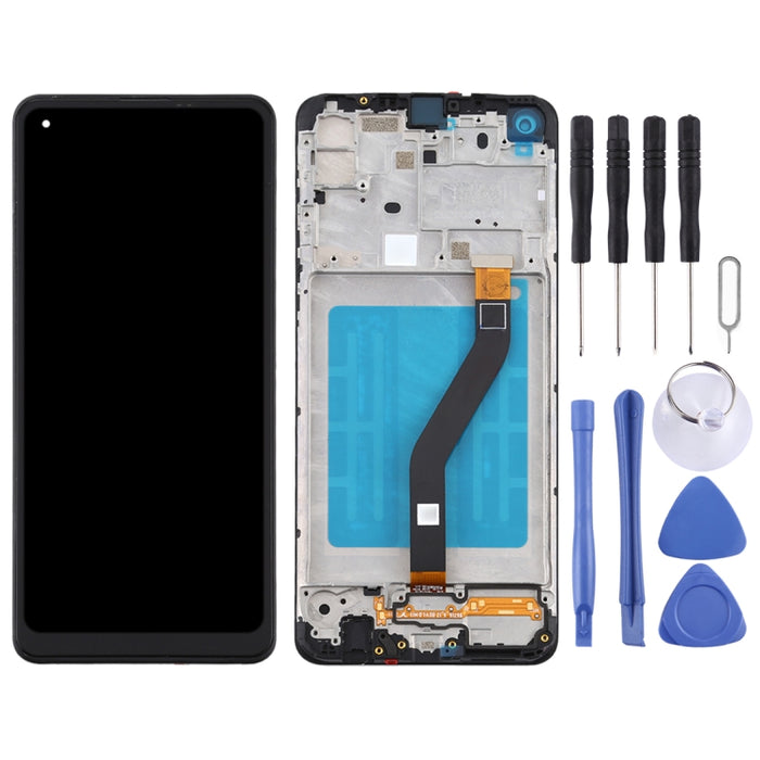 Pantalla LCD y digitalizador de montaje completo con marco para Samsung Galaxy A21 / SM-A215