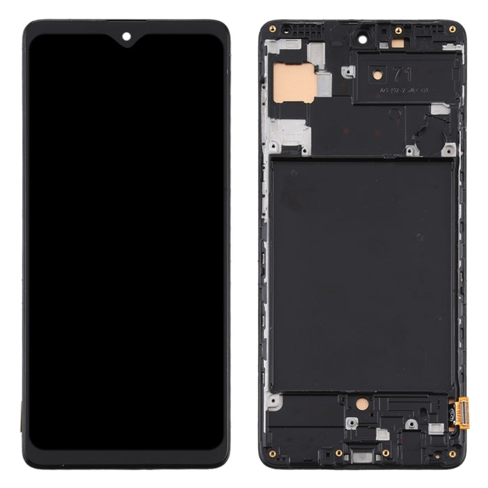 Pantalla LCD de material TFT y ensamblaje completo del digitalizador con marco (no admite identificación de huellas dactilares) para Samsung Galaxy A71 / SM-A715