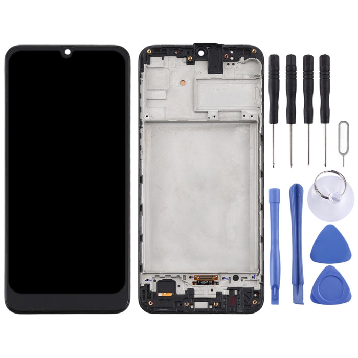 Pantalla LCD de material TFT y ensamblaje completo del digitalizador con marco para Samsung Galaxy M21 / SM-M215