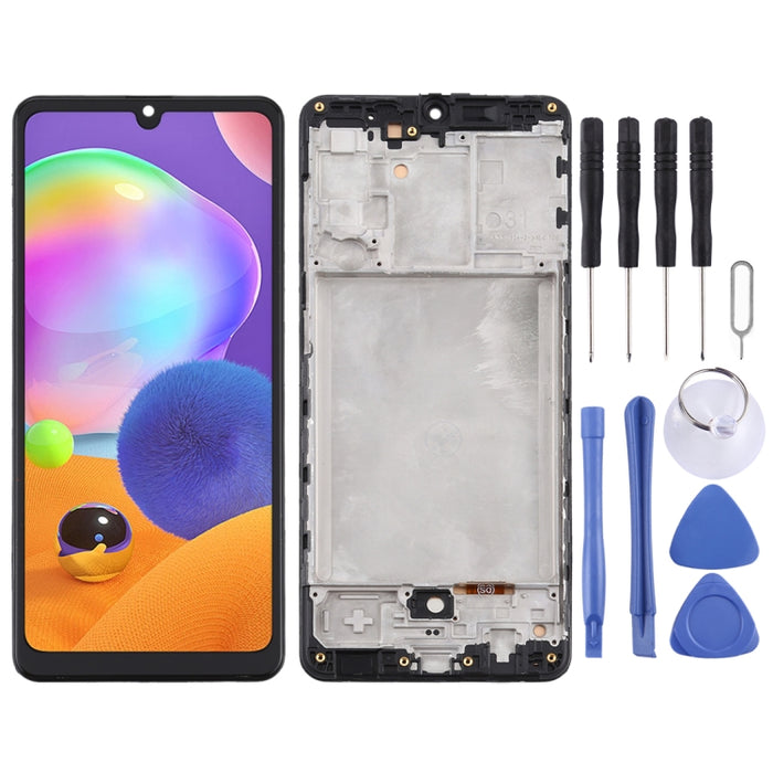 Pantalla LCD de material TFT y ensamblaje completo del digitalizador con marco para Samsung Galaxy A31 / SM-A315