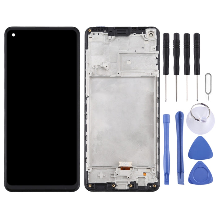 Pantalla LCD y digitalizador de montaje completo con marco para Samsung Galaxy A21s / SM-A217