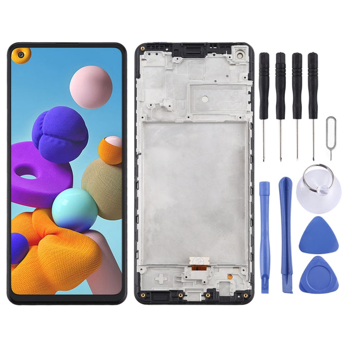 Pantalla LCD y digitalizador de montaje completo con marco para Samsung Galaxy A21s / SM-A217