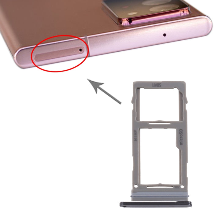 Para Samsung Galaxy Note20 Ultra Bandeja de tarjeta SIM + Bandeja de tarjeta Micro SD