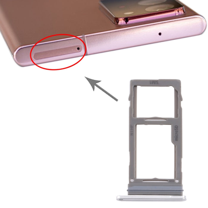 Para Samsung Galaxy Note20 Ultra Bandeja de tarjeta SIM + Bandeja de tarjeta Micro SD