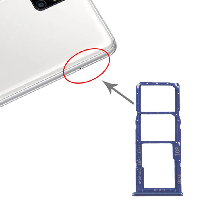 Para Samsung Galaxy M51 SM-M515 Bandeja de tarjeta SIM + Bandeja de tarjeta SIM + Bandeja de tarjeta Micro SD