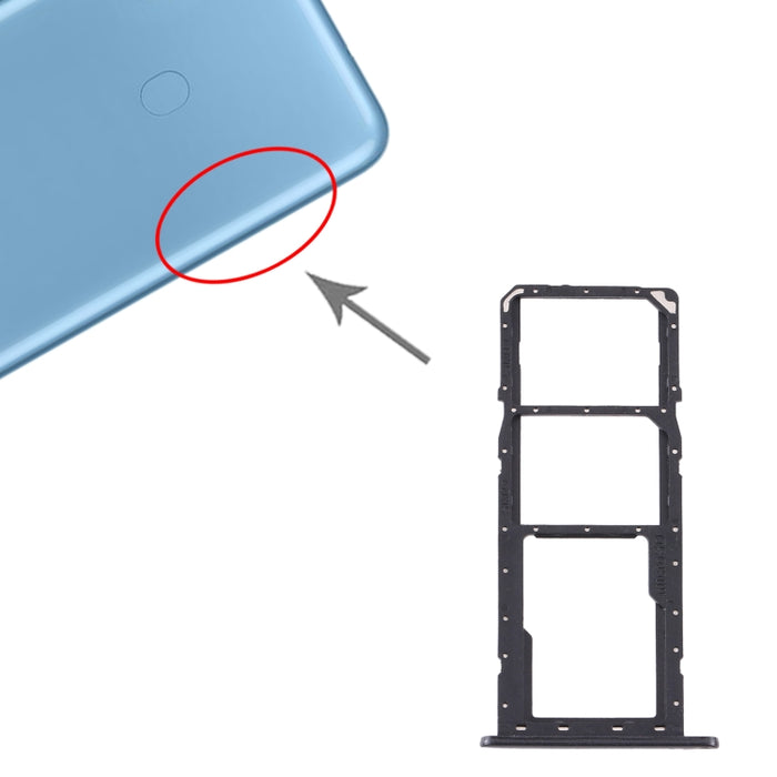 Para Samsung Galaxy A11 SM-A115 Bandeja de tarjeta SIM + Bandeja de tarjeta SIM + Bandeja de tarjeta Micro SD