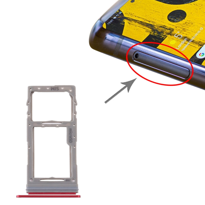Para Samsung Galaxy Note 10 Lite SM-N770 Bandeja de tarjeta SIM + Bandeja de tarjeta Micro SD