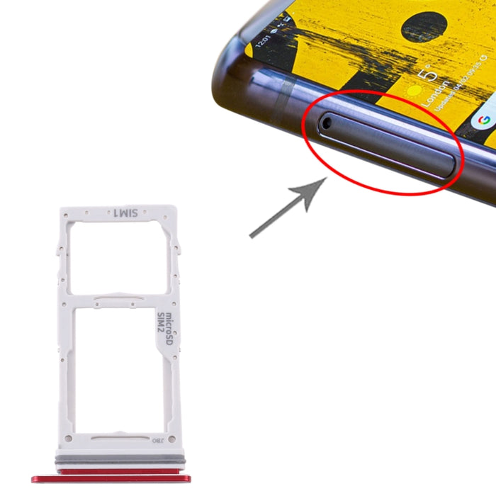 Para Samsung Galaxy Note 10 Lite SM-N770 Bandeja de tarjeta SIM + Bandeja de tarjeta SIM / Bandeja de tarjeta Micro SD