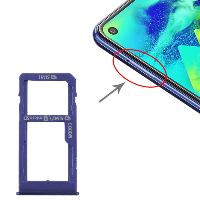 Para Samsung Galaxy M40 SM-M405 Bandeja de tarjeta SIM + Bandeja de tarjeta SIM / Bandeja de tarjeta Micro SD
