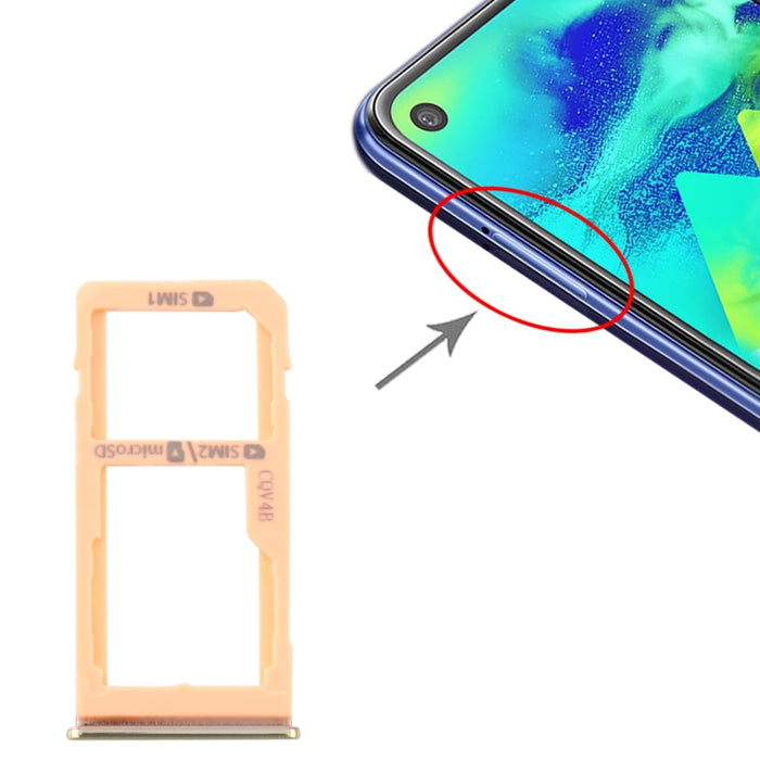 Para Samsung Galaxy M40 SM-M405 Bandeja de tarjeta SIM + Bandeja de tarjeta SIM / Bandeja de tarjeta Micro SD