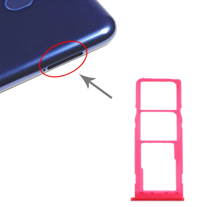 Para Samsung Galaxy M10 SM-M105 Bandeja de tarjeta SIM + Bandeja de tarjeta SIM + Bandeja de tarjeta Micro SD