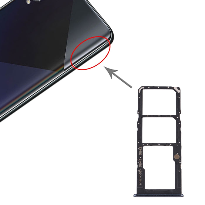 Para Samsung Galaxy A50s SM-A507 Bandeja de tarjeta SIM + Bandeja de tarjeta SIM + Bandeja de tarjeta Micro SD