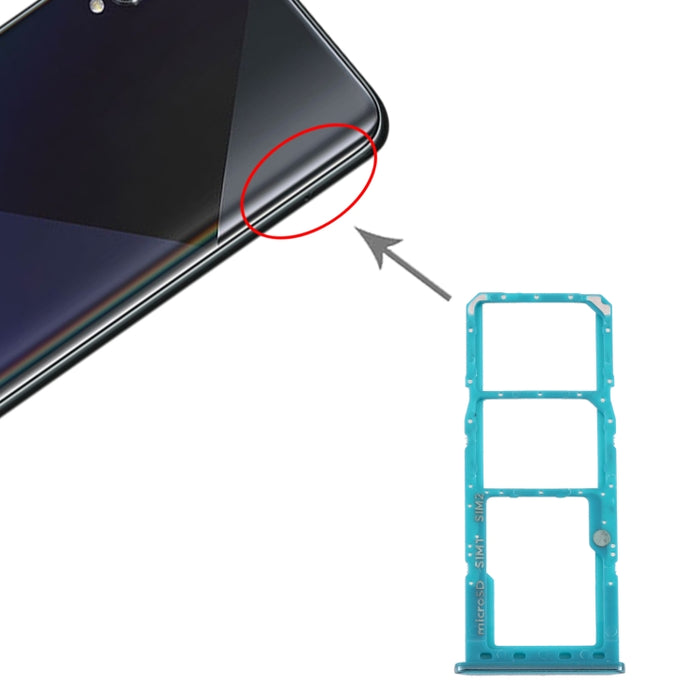 Para Samsung Galaxy A50s SM-A507 Bandeja de tarjeta SIM + Bandeja de tarjeta SIM + Bandeja de tarjeta Micro SD