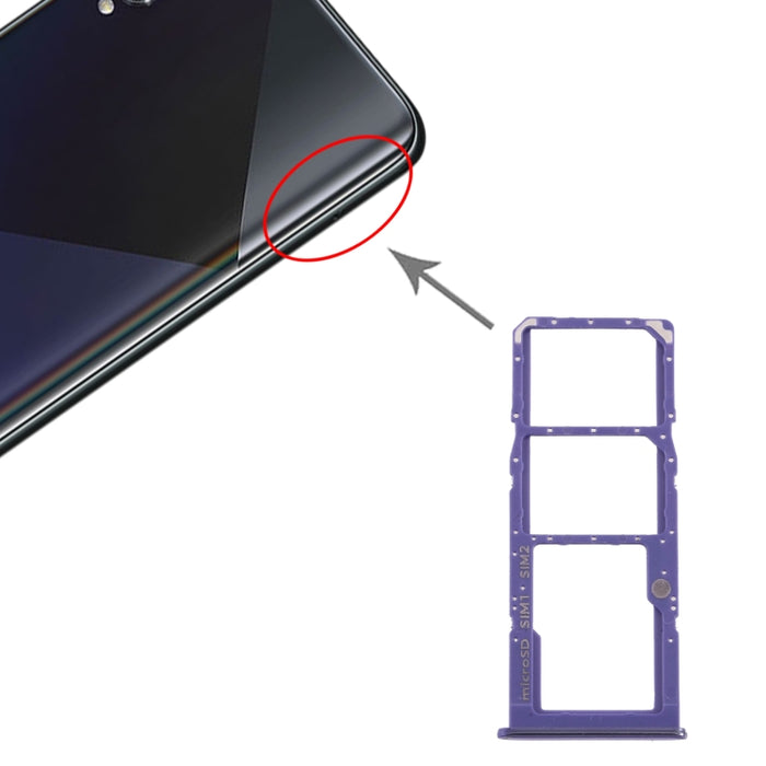 Para Samsung Galaxy A50s SM-A507 Bandeja de tarjeta SIM + Bandeja de tarjeta SIM + Bandeja de tarjeta Micro SD