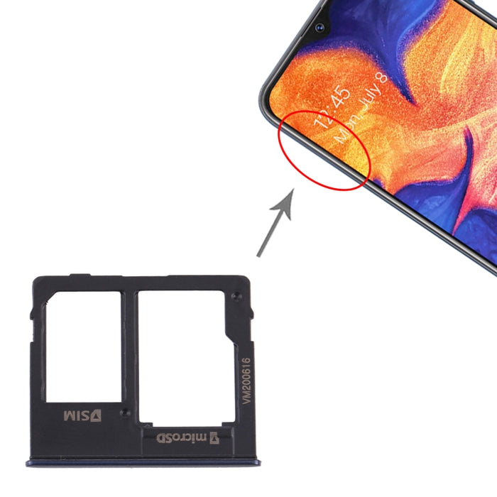Para Samsung Galaxy A10e Bandeja Tarjeta SIM + Bandeja Tarjeta Micro SD