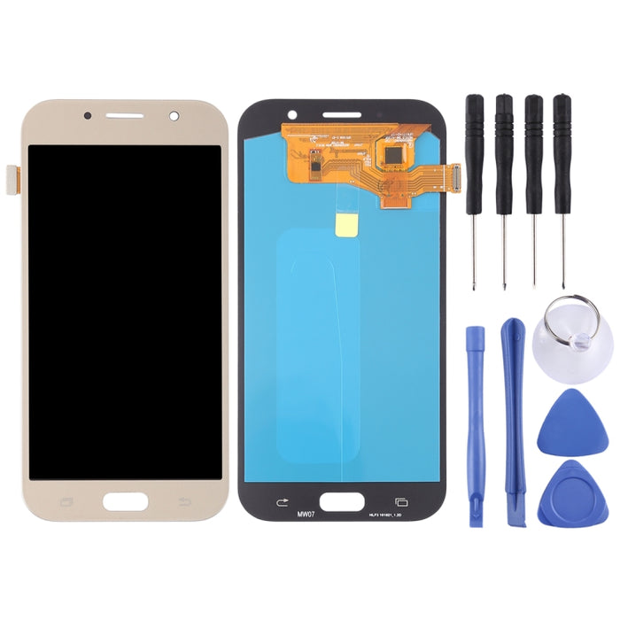Pantalla LCD y ensamblaje completo del digitalizador (material OLED) para Galaxy A7 (2017), A720F, A720F/DS