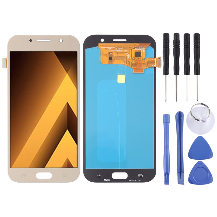 Pantalla LCD y ensamblaje completo del digitalizador (material OLED) para Galaxy A7 (2017), A720F, A720F/DS