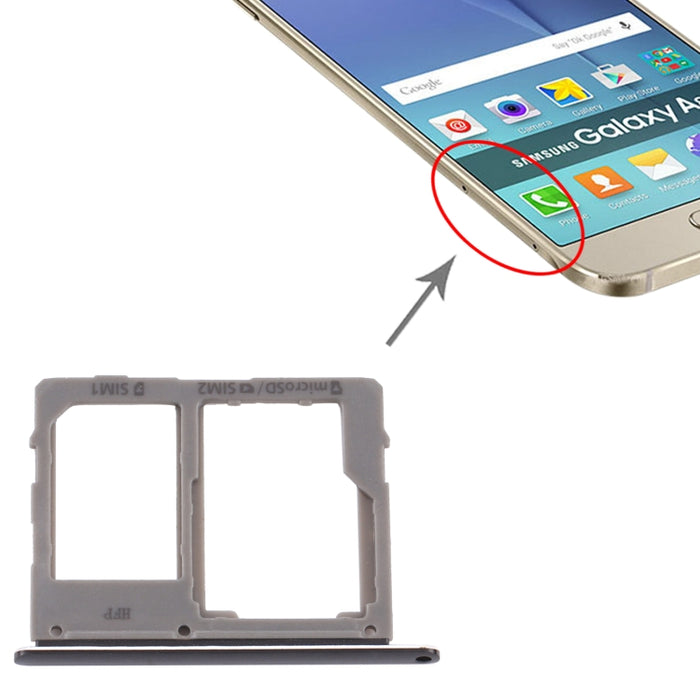 Para Samsung Galaxy A8 Star / A9 Star SM-G8850 Bandeja de tarjeta SIM + Bandeja de tarjeta SIM / Bandeja de tarjeta Micro SD