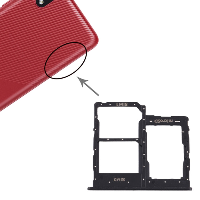Para Samsung Galaxy A01 Core SM-A013 Bandeja de tarjeta SIM + Bandeja de tarjeta SIM + Bandeja de tarjeta Micro SD