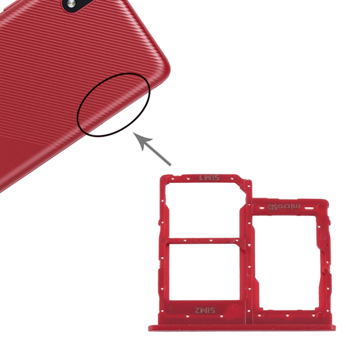 Para Samsung Galaxy A01 Core SM-A013 Bandeja de tarjeta SIM + Bandeja de tarjeta SIM + Bandeja de tarjeta Micro SD