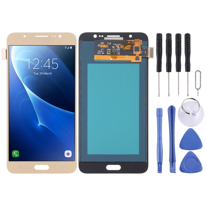 Pantalla LCD de material TFT y ensamblaje completo del digitalizador para Galaxy J7 (2016) / On 8, J710F / J710FN / J710M / J710MN / J7108