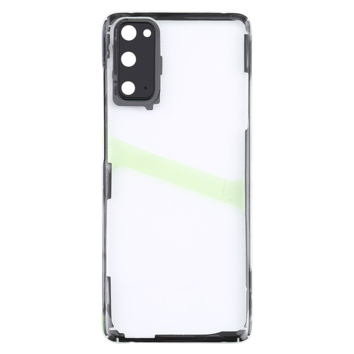 Para Samsung Galaxy S20 SM-G980 SM-G980F SM-G980F/DS Tapa trasera de batería transparente de vidrio