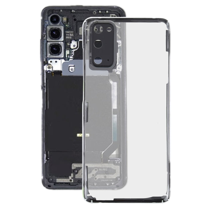 Para Samsung Galaxy S20 SM-G980 SM-G980F SM-G980F/DS Tapa trasera de batería transparente de vidrio