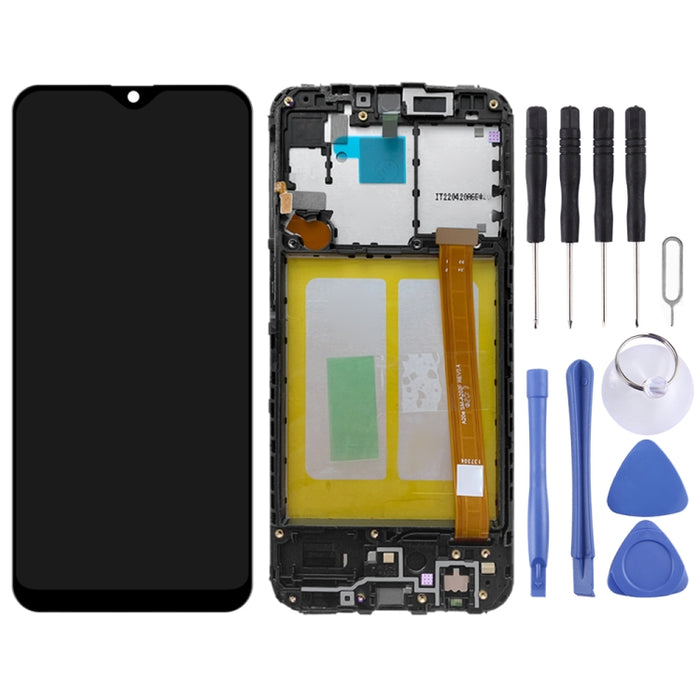 Pantalla LCD Original Y Montaje Completo Del Digitalizador Con Marco Para Samsung Galaxy A20e SM-A202