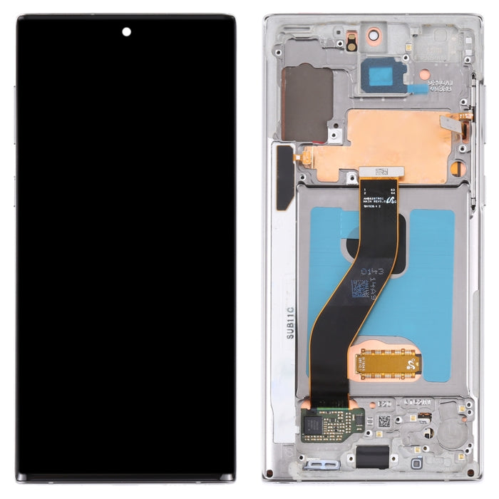 Pantalla LCD original y ensamblaje completo del digitalizador con marco para Samsung Galaxy Note10 4G/Note10 5G SM-N971/N970