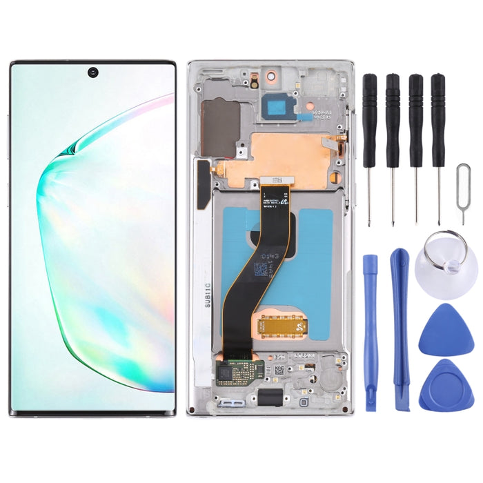 Pantalla LCD original y ensamblaje completo del digitalizador con marco para Samsung Galaxy Note10 4G/Note10 5G SM-N971/N970
