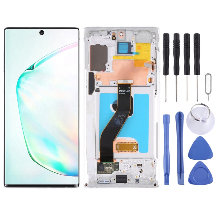 Pantalla LCD original y ensamblaje completo del digitalizador con marco para Samsung Galaxy Note10 4G/Note10 5G SM-N971/N970