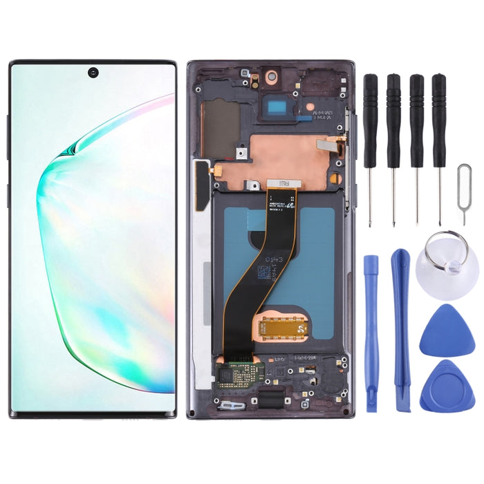 Pantalla LCD original y ensamblaje completo del digitalizador con marco para Samsung Galaxy Note10 4G/Note10 5G SM-N971/N970